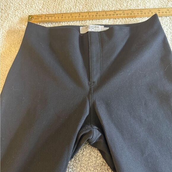 M M Lafleur Pants Womens Sz 4 Black straight stretch Italian cotton Blend - Picture 5 of 10